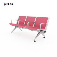 Banc d'attente en PU personnalisé de haute qualité pour salon VIP d'aéroport, zone de réception, 2, 3, 4 ou 5 places