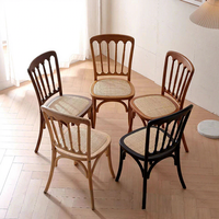 Chaise de banquet empilable en bois massif MULIGNA de haute qualité pour événements extérieurs, hôtels et repas à domicile