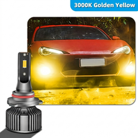 Bombillas LED para Faros Antiniebla H11 H8, Color Amarillo Dorado 3000K, 130W, Alta Potencia de Penetración, Lámpara para Auto para Climas Extremos