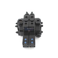 Vanne directionnelle sectionnelle à 2 bobines SDS180Q, 315 bars, 160 L/min, commande pneumatique manuelle, entrée G3/4
