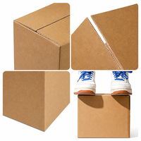 Cartons ondulés personnalisés écologiques réutilisables à fentes standard en kraft double paroi 5 plis extra résistants pour livraison express sans UV