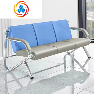 Chaise trois places design en acier inoxydable robuste pour réunion, bureau, espace public, aéroport, hôpital, salle d'attente - Product Image 4
