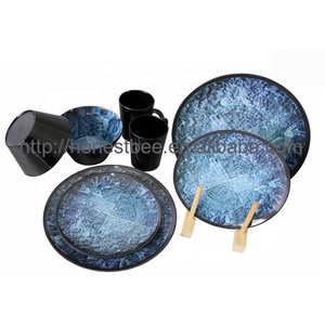 <span class=keywords><strong>Vajilla</strong></span> de lujo de 16 piezas, conjunto de <span class=keywords><strong>vajilla</strong></span> de melamina 100%, para caravana, Camping, cena <span class=keywords><strong>completa</strong></span> - Product Image 2