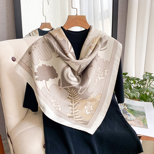 Nuova Sciarpa Marrone Stile Western con Motivo Cashew, Semplice e Lussuosa, 90cm, in <span class=keywords><strong>Seta</strong></span> Twill, Disponibile in Diversi Stili - Product Image 6