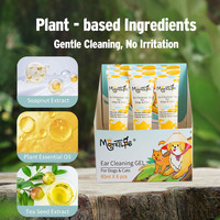 Gel nettoyant pour oreilles MORETIPS 60ml, éliminateur de cérumen pour chiens et chats, nettoyage en profondeur, ingrédients végétaux non irritants, huile essentielle végétale