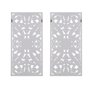 Carved Wood 2-piece <b>Wall</b> <b>Decor</b> Set Distressed Floral Design for Living Room Bedroom - Product Image 6