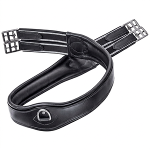 Cinturón de Cuero Premium Personalizado para Caballos, Equipo de Doma Clásica al por Mayor, Correas Negras Ajustables con Hebillas Metálicas - Product Image 1