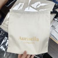 Vente en gros personnalisé sac à poussière en coton à cordon vêtements chaussures sac à poussière de luxe à cordon