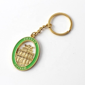 Fabricante personalizado Metal esmalte duro llavero chapado en oro 2D/ 3D Logo llavero llaveros promocionales - Product Image 3