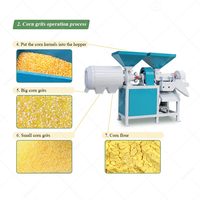 Broyeur de grains de pâte de maïs farine de maïs automatique Chine Inde fraiseuse à dégermer équipement usine de moulin Posho