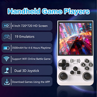 Consola de Juegos Portátil Android de Código Abierto, Pantalla HD de 4 Pulgadas, 19 Emuladores, WiFi, Batalla en Línea para Dos Jugadores, Descarga de Aplicaciones, 64 GB