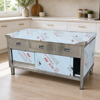 Armoire de rangement en acier inoxydable finition mate brossée avec capacité de charge de 1000 kg/m pour le stockage en cuisine commerciale