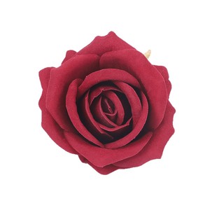 Tête de rose en soie ronde de 7 cm, branche unique, pour décoration de mariage, matériel de couronne DIY - Product Image 4
