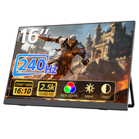 Eimio Monitor Portátil Dual de 16 Pulgadas, 240Hz, 2.5K, TFT IPS, Tipo-C, Plug&Play, Extensor de Pantalla para PC, Macbook, Laptop, Juegos, OEM, ODM