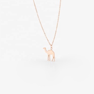 Collier <span class=keywords><strong>Dromadaire</strong></span> Mignon de Grossiste Fabricant, Bijoux Mode en Acier Inoxydable, Collier Forme de Chameau Animaux - Product Image 3