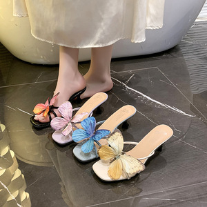 Nuovi <span class=keywords><strong>Sandali</strong></span> Estivi 2025 da <span class=keywords><strong>Donna</strong></span> con <span class=keywords><strong>Tacco</strong></span> <span class=keywords><strong>Medio</strong></span>, Punta Aperta, Sexy con Farfalla, Ciabatte con <span class=keywords><strong>Tacco</strong></span> Alto - Product Image 2