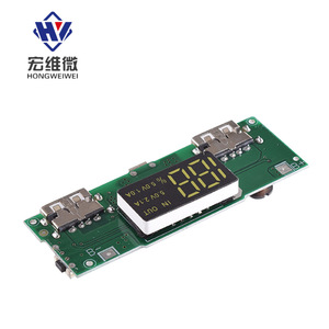 Módulo de Carga con Pantalla Digital Micro Hongwei, 5V 2.4A, Salida USB Dual, Carga de Batería de Litio - Product Image 3