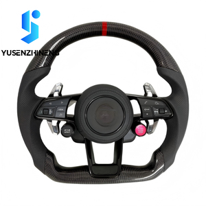 Volant de voiture personnalisé en cuir et fibre de carbone pour <span class=keywords><strong>Audi</strong></span> R8 A4 B9 A5 B8 Q3 A3 S5 B8.5 S3 A6 C7 S4 B9 A7 S4 A3 Q5 SQ5 A8 D3 D4 RS - Product Image 1