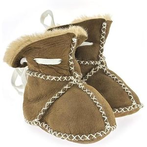 Baby Sheepskin <b>Booties</b> Plush Lining Ankle Length Slip-On Unisex Autumn Winter Casual Shoes Insulative Soft Boots - Product Image 1
