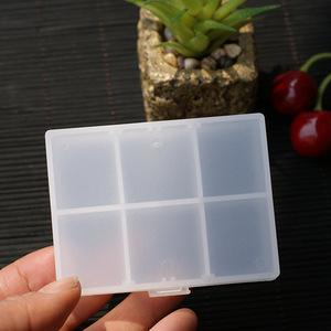 Mini Medicine Box With Six Compartments Detachable Dividers Portable Travel Pill Storage Case White Solid Color LKL 030 - Product Image 2