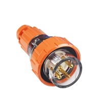 Connecteurs sous-marins circulaires micro femelle 8PIN IP69K connecteur humide enfichable de cloison étanche pour cuivre d'alimentation