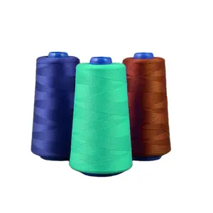 Iplik 100% eğirilmiş Polyester dikiş ipliği 40/2 5000 Yds