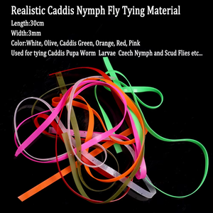 10 pièces/sac 3mm PVC mouches de pêche à la <span class=keywords><strong>mouche</strong></span> corps enveloppement peau matériel tricot/attachant Caddis pupa ver larves/<span class=keywords><strong>tchèque</strong></span> <span class=keywords><strong>nymphe</strong></span> Scud mouches 10g - Product Image 2