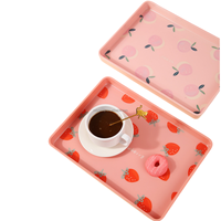 Plateau roulant en mélamine personnalisé OEM/ODM Plateau roulant rectangulaire en plastique pour hôtel restaurant Plateau pour fumer Accessoires pour fumeurs