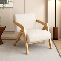 Fauteuil de salon en bois massif de style nordique moderne, confortable et unique, pour salon, chambre à coucher, design décoratif unique
