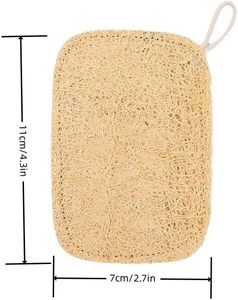 Éponge à vaisselle 100% naturelle, brosse de nettoyage en loofah, éponge en loofah biologique, loofah en forme carrée pour le corps - Product Image 4