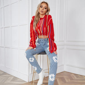 <span class=keywords><strong>Pull</strong></span> en tricot à blocs de couleurs pour femmes de printemps | Conception de gland de style européen-américain | Streetwear décontracté personnalisé pour les détaillants de mode - Product Image 4