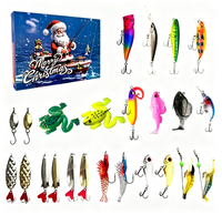Coffret Cadeau de Noël de leurres de pêche en plomb, boîte mystère, appâts souples artificiels variés pour les amateurs de pêche en lac et en rivière
