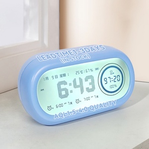 Tùy Chỉnh Lớn Hiển Thị Nhựa Thông Minh Bàn Đa Chức Năng Giá Rẻ Bảng Màn Hình <span class=keywords><strong>LCD</strong></span> Hiển Thị Đêm Kỹ Thuật Số Đồng Hồ Báo Thức Cho Trẻ Em - Product Image 1