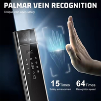 Empreintes digitales cachées paume veine 6068 cylindre automatique serrure intelligente 3D reconnaissance faciale porte en aluminium serrure sans clé