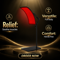 Lampe de Thérapie par Lumière Rouge en Gros pour Usine, Support de Lampe Infrarouge 660nm/850nm pour Soulagement de la Douleur, 168 LED, Minuteur 30 Minutes pour Visage, Corps, Usage Domestique