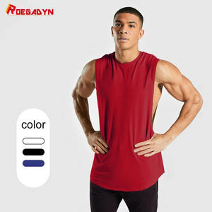 カスタムロゴ プラスサイズ コットン メンズ ジムベスト ノースリーブ マッスルTシャツ フィットネス ワークアウト タンクトップ 男性用 - Product Image 2