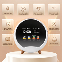 Q8 Smart AI Speaker met HD touchscreen, BT, TF-kaart, wekker, desktop, WiFi, draadloze audiospeaker