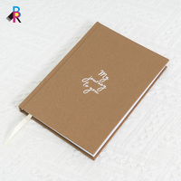 Personnalisable De Luxe A5 Journal Carnet Couverture Rigide Lin Feuille D'or Spirale Style Organisateur Agenda Bureau Style Imprimé Journal Cadeau