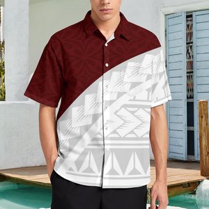 Chemises Hawaïennes de Haute Qualité pour Hommes, Vêtements Polynésiens, Motifs de Tatouages Samoans, Chemises Noires en Gros, Chemises Formelles des Îles du Pacifique - Product Image 4