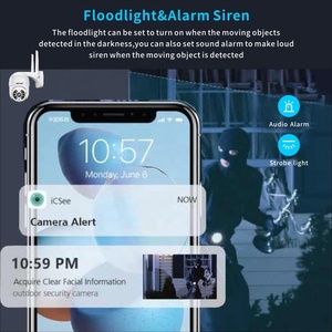 Đầy đủ HD 1080p Thông minh hình người phát hiện không dây an ninh mạng máy ảnh 360 xem Pan/Tilt ngoài trời Wifi PTZ máy ảnh - Product Image 4