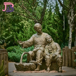 Statua Artistica Contemporanea Gigante in Bronzo a Forma di Mano, Decorazione Paesaggistica per Esterni, Enorme Scultura in Metallo Fuso di <span class=keywords><strong>Uomo</strong></span> Seduto Pensante - Product Image 6