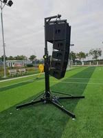 Torre de elevación de altavoz Armazón de altavoz de manivela resistente, pantalla LED, soporte de elevación de matriz de línea