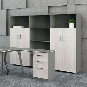 Meuble de rangement de bureau moderne personnalisé, armoire de classement en bois et en acier avec tiroirs - Product Image 3