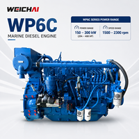 Moteur diesel marin SCDC WEICHAI WP6, série 6 cylindres en ligne, 163 ch, 2300 tr/min, 24 V, complet WP6C163-23 pour bateau de pêche