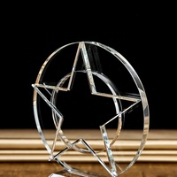 YL-2024 Haute Qualité Étoile De Verre Plaque de récompense En Cristal Trophée Pour Le Match De Football Récompense