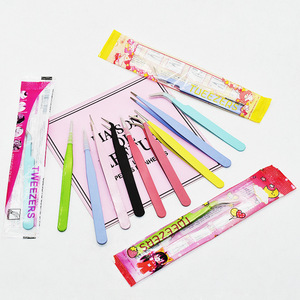 Macaron Shaped Blunt Tip Tweezers Straight Head Smooth Surface Stainless Steel For DIY Craft Sticker Journaling Gift Clips - Product Image 2