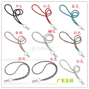 En gros, cordon de cou pour téléphone portable de 120 cm orné de strass, collier porte-badge pour sac bandoulière d'exposition, porte-clés et accessoires de travail - Product Image 4