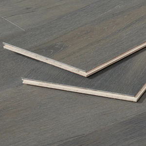 Precio de fábrica personalizado multicapa gris claro roble blanco suelo de ingeniería 14MM moderno cepillado respetuoso con el medio ambiente Click Lock Villa - Product Image 1