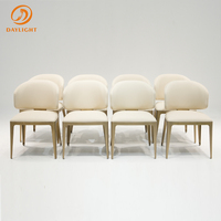 Chaise de salle à manger en acier inoxydable de luxe léger, avec dossier en cuir véritable et motif tressé artisanal