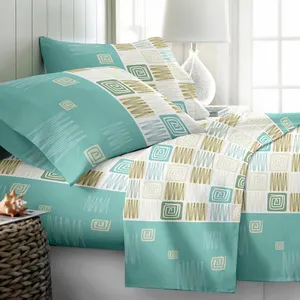 Ensemble de draps de lit imprimés de taille double 2 pièces peut être personnalisé Ensemble de draps de lit en gros